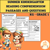 Summer Kindergarten Reading Comprehension Passages and Que