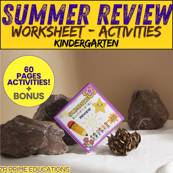 Preview of Summer Kindergarten Review (WorkBook Acivities) + Free (Summer) BONUS 300 dpi