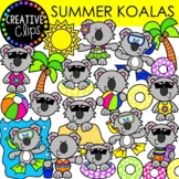 Summer Koala Clipart {Summer Clipart}