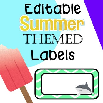Preview of Editable Summer Labels