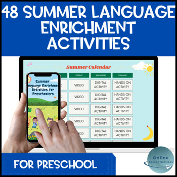 Preview of Summer Language Enrichment Activities for Preschoolers- 48 activities
