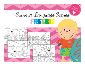 Preview of Summer Language Scenes - FREEBIE