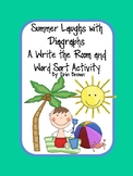 Summer Laughs with Diagraphs - A Write the Room and Word Sort