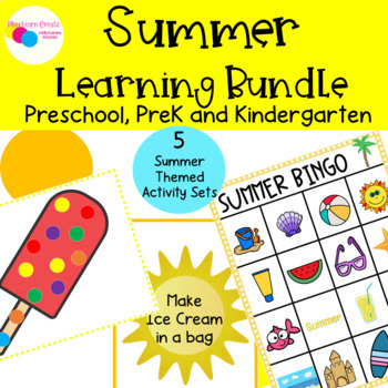 Summer Learning Activities Bundle for Preschool PreK and Kindergarten