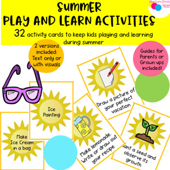 Summer Learning Activities Bundle for Preschool PreK and Kindergarten