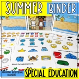 Summer Adapted Binder Special Education