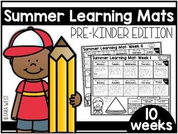 Preview of Summer Learning Mats: Pre-K Edition Distance Learning