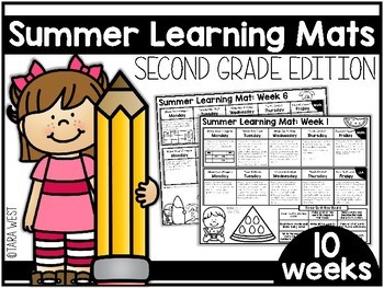 Preview of Summer Learning Mats: Second Grade Edition Distance Learning