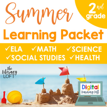 Preview of Summer Learning Packet 2nd Grade Google Slides and Print