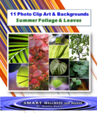 Real Photo Backgrounds and Clip Art - Summer Leaves and Foliage