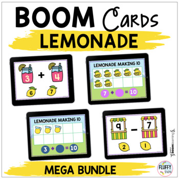 Preview of Summer Lemonade Boom Cards BUNDLE for Preschool and Kindergarten