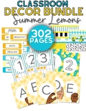Summer Lemons Classroom Decor Bundle - Posters, Bulletin B