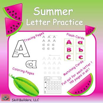 Preview of Summer Letter Handwriting and Recognition Practice - Occupational Therapy