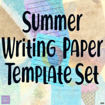 Preview of Summer Letter Writing Paper Template Set