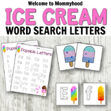 Summer Literacy Centers: Letters and Writing Pack Ice Cream Theme