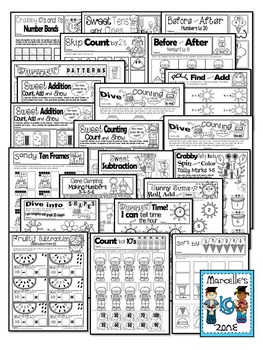 PHONICS AND MATH worksheets for SUMMER 80+ pages (KINDERGARTEN)