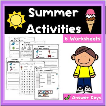 Summer Worksheets | Seasons by Humble Homeroom | TPT