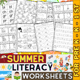 Summer Literacy Worksheets Pack | End of the Year Activiti