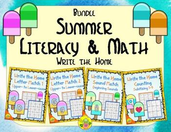 Preview of Summer Literacy and Math Bundle | Distance Learning