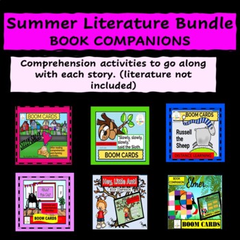 Preview of Summer Literature Book Companions BOOM CARD BUNDLE