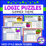 Summer Logic Puzzles - Brain Teaser Puzzles with Grids