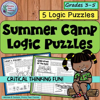 Preview of Summer Logic Puzzles - Summer Camp Activities