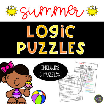 Preview of Summer Logic Puzzles for Upper Elementary - Early Finisher Activity
