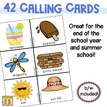 Summer Bingo Game, End of the Year, Summer School, Pre-K, Kindergarten FUN!