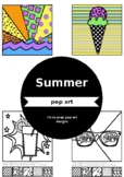 Summer Low prep Activities - "Pop Art" Coloring Sheets