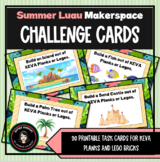 Summer Luau Makerspace | Printable Challenge Task Cards fo