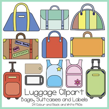luggage clipart black and white