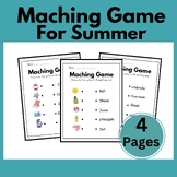 Summer, Maching Game For Summer, Activity