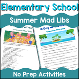 Summer Mad Libs - End of School Themed Grammar Practice