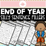 End of Year Summer Madlibs Parts of Speech Worksheets