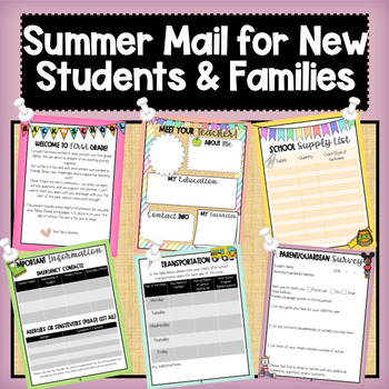Preview of Summer Mail: Information for New Students & Families (Editable)