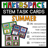 Summer Makerspace STEM Task Cards | End of the Year STEM C