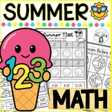 Summer NO PREP Math Worksheets & Activities for K-2