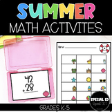 Summer Math Activities - Addition & Subtraction, Numbers t