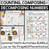 Summer Math Activities BUNDLE - Counting, Cardinality, Com