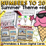 Summer Math Activities Counting to 20 Review Print and Boo