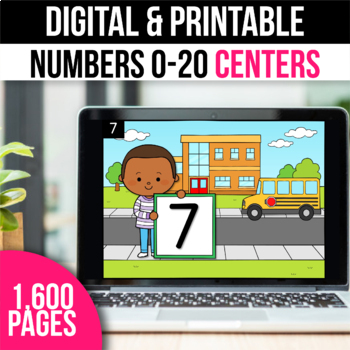 Preview of Numbers 1-20 Teen Number Tracing Of The Day Recognition Writing Practice 1 to 20
