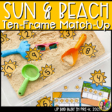 Summer Math - Beach and Sun Printable Tens Frame - Numbers 1 - 20