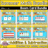 Summer Math Boom Cards Bundle: Addition and Subtraction - 