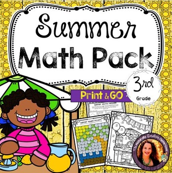 Preview of Summer Math Bundle for 3rd Grade