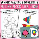 Summer Pattern Block Shapes Math Center Logic Puzzles - Ju