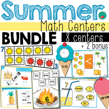 Preview of Summer Math Centers for Kindergarten