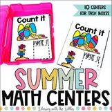 Summer Math Centers for Task Boxes | Low-prep Math Activities