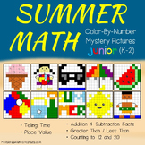 Math Coloring Worksheets Summer Packet Kindergarten To 1st