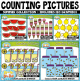 Summer Math Counting Pictures Clipart Mega Bundle