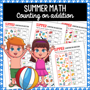 Preview of Summer Math - Counting on addition - Free